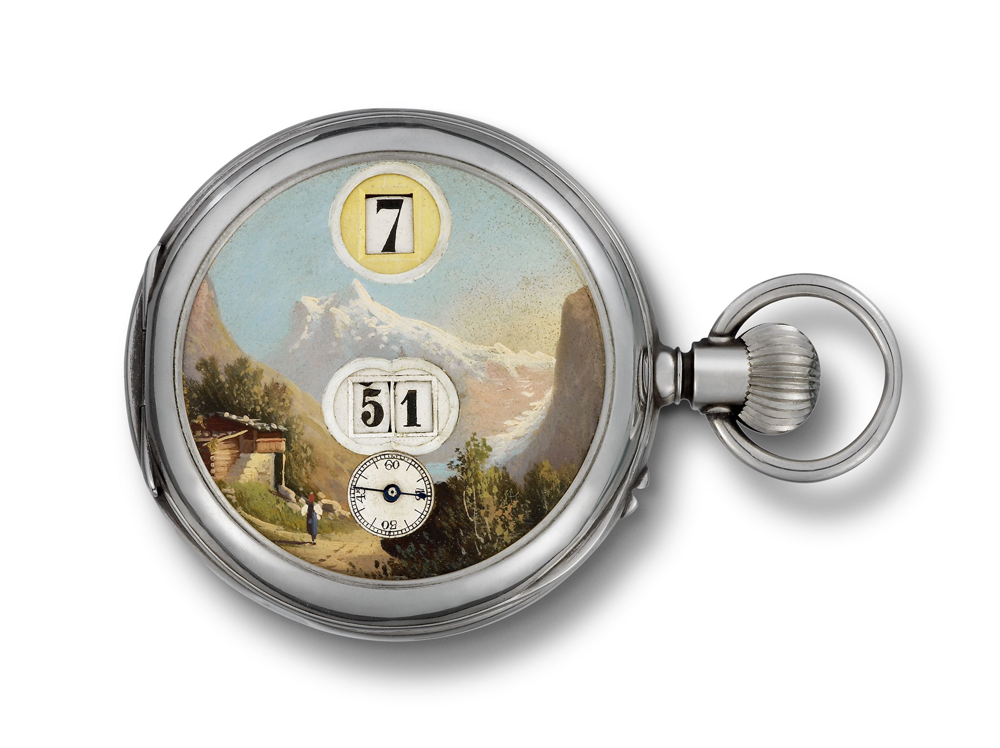 Dial with Swiss Landscape