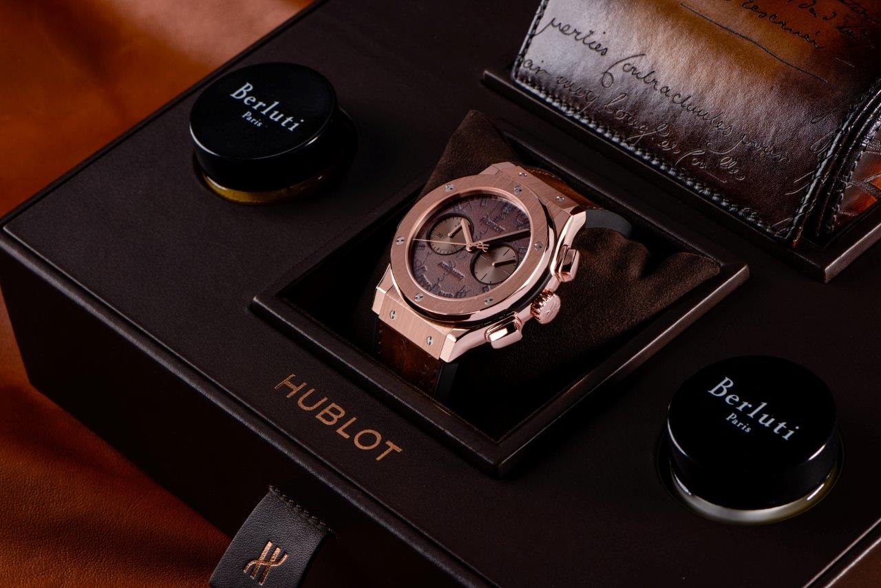 Classic Fusion Chronograph Berluti King Gold in bespoke watch box
