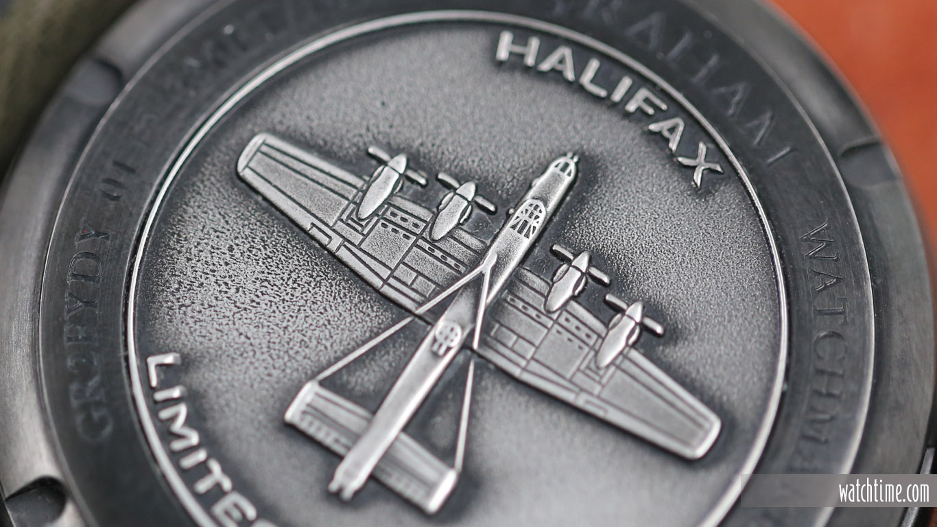 Graham Chronofighter Vintage Aircraft Ltd Caseback Closeup