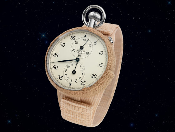 A closer look at the Heuer 2915A, the first Swiss watch in space.