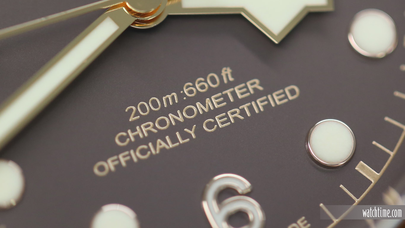 A label showing the COSC-certification on a Tudor Black Bay Bronze
