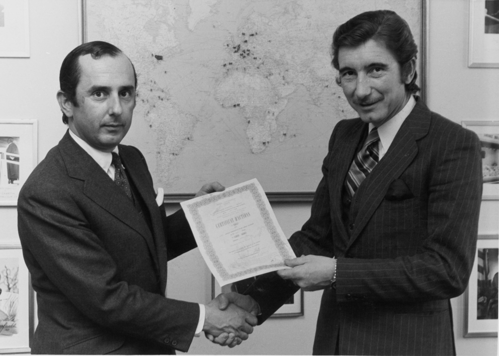 LEFT TO RIGHT: Jack Heuer and Jo Siffert.
