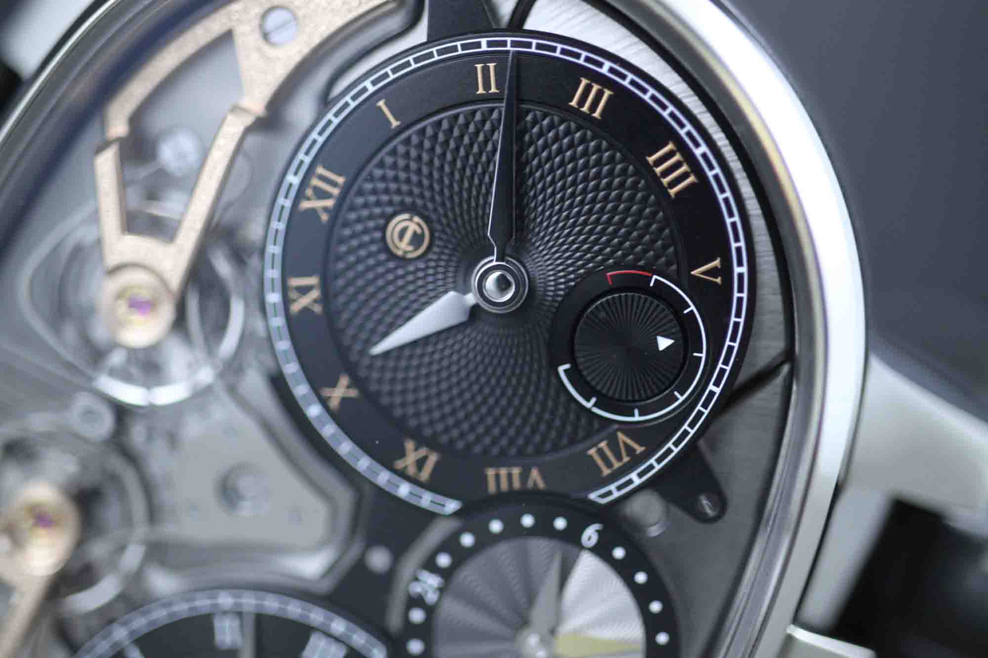 The guilloché on all the dials is handled by Kari Voutilianen’s workshop.
