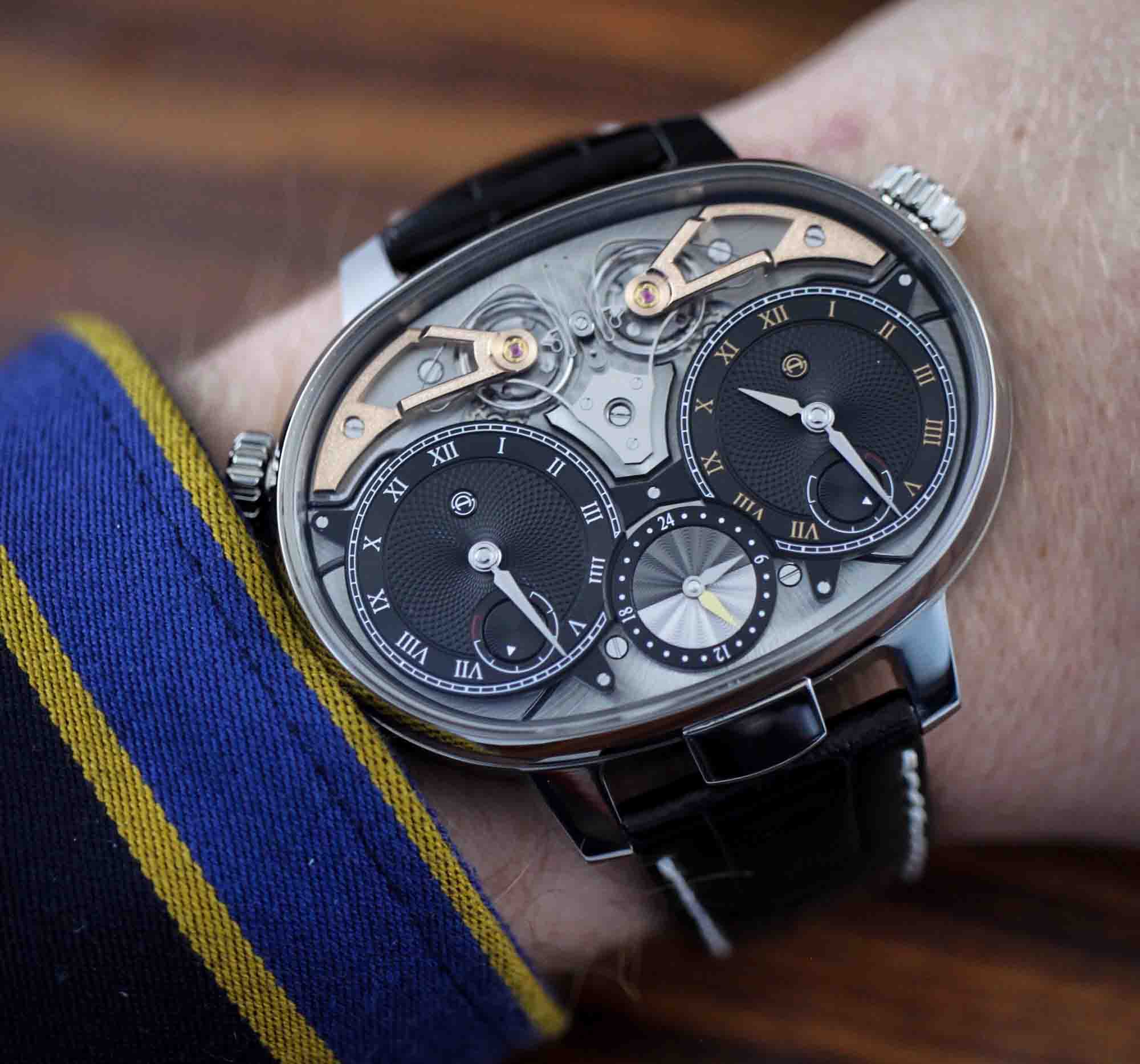 On the wrist with the Armin Strom Masterpiece 1 Dual Time Resonance.