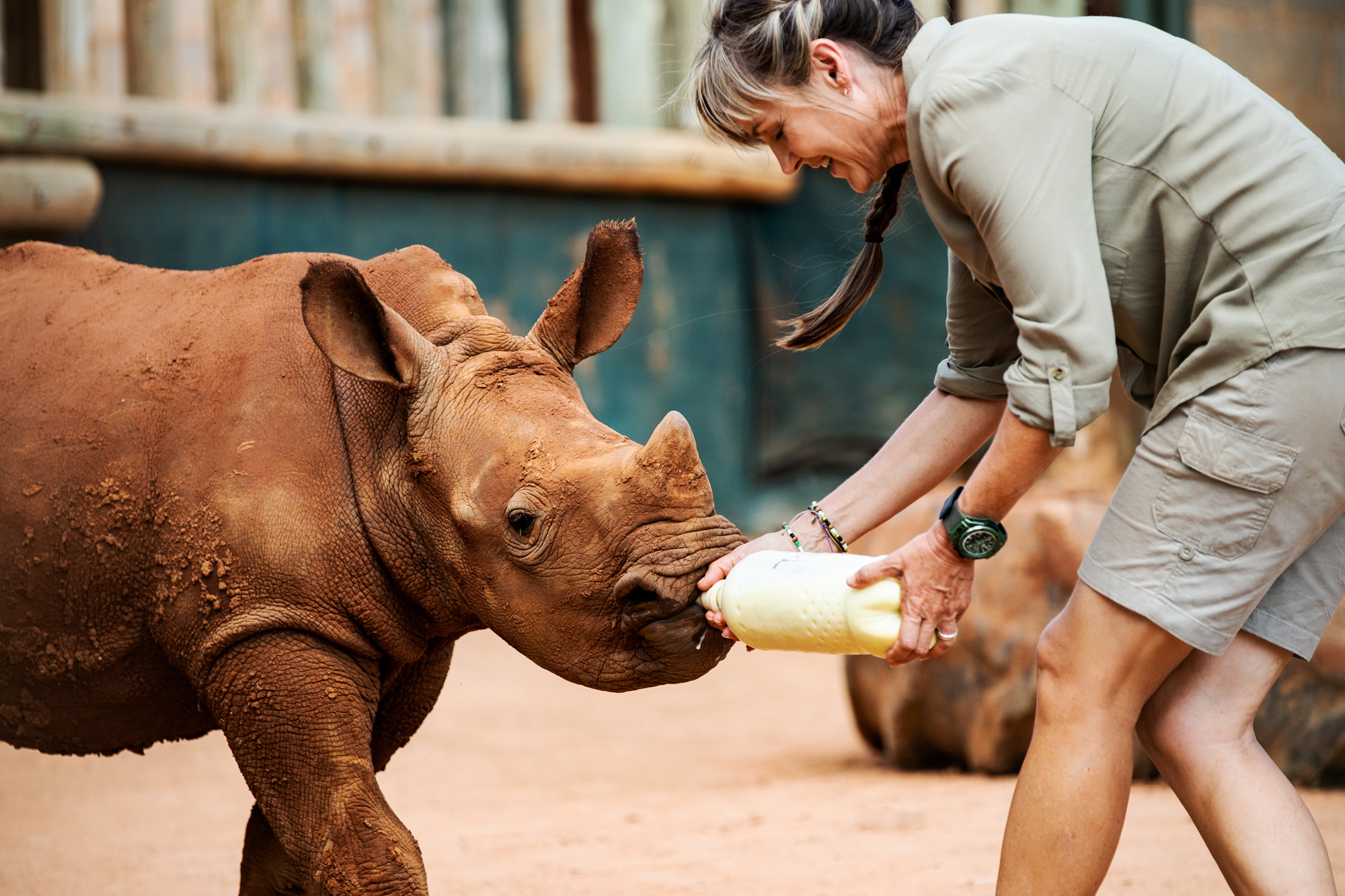 Petronel Nieuwoudt founder of Care For Wild - she devotes her life to rescuing and protecting orphaned and injured rhinos and other wild animals.jpg