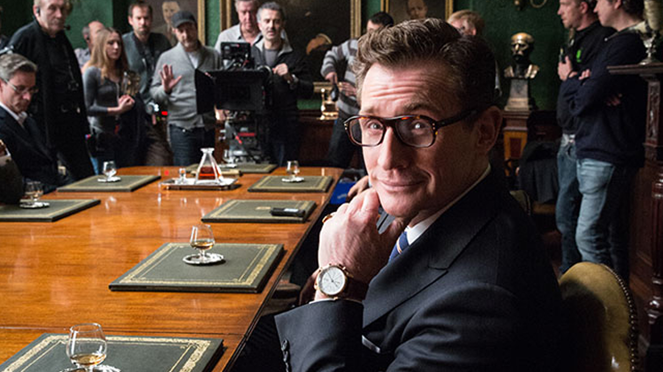 Undercover Kingsman: Nick English wearing a Bremont Kingsman in rose gold (2014) / Marv Films