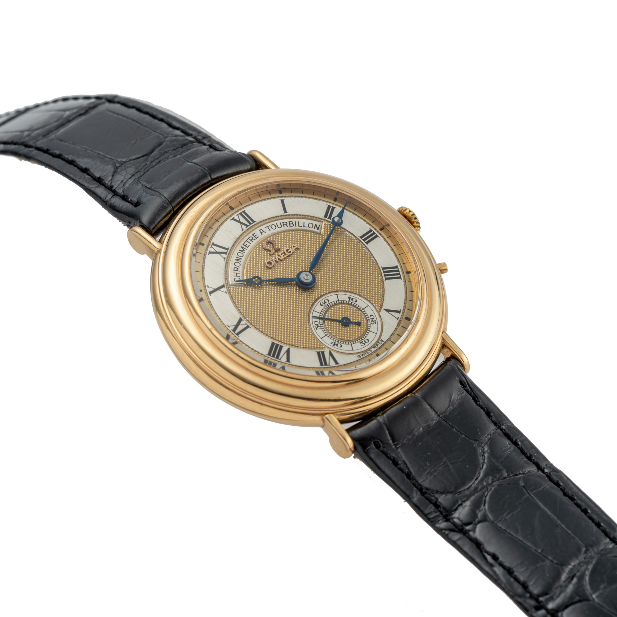 OMEGA, CHRONOMETRE A TOURBILLON, YELLOW GOLD