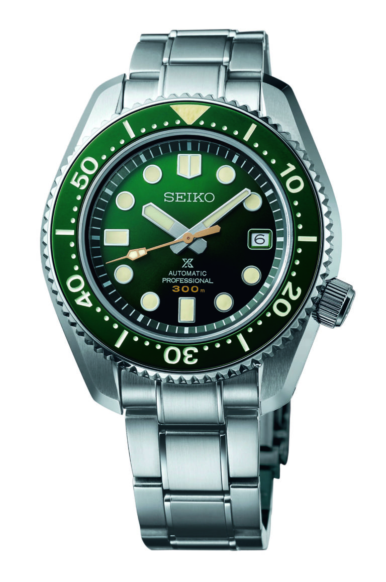 Seiko's SLA019 is a successor of the Marinemaster 300 and features a deep green dial and matching ceramic bezel (limited to 1,968 pieces and priced at $3,250).