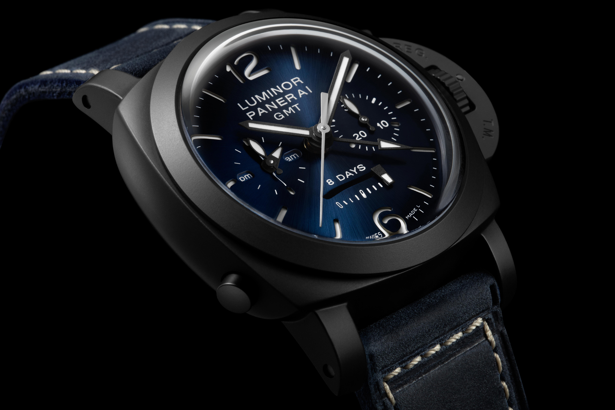 Panerai’s Luminor Chrono Monopulsante GMT Blu Notte