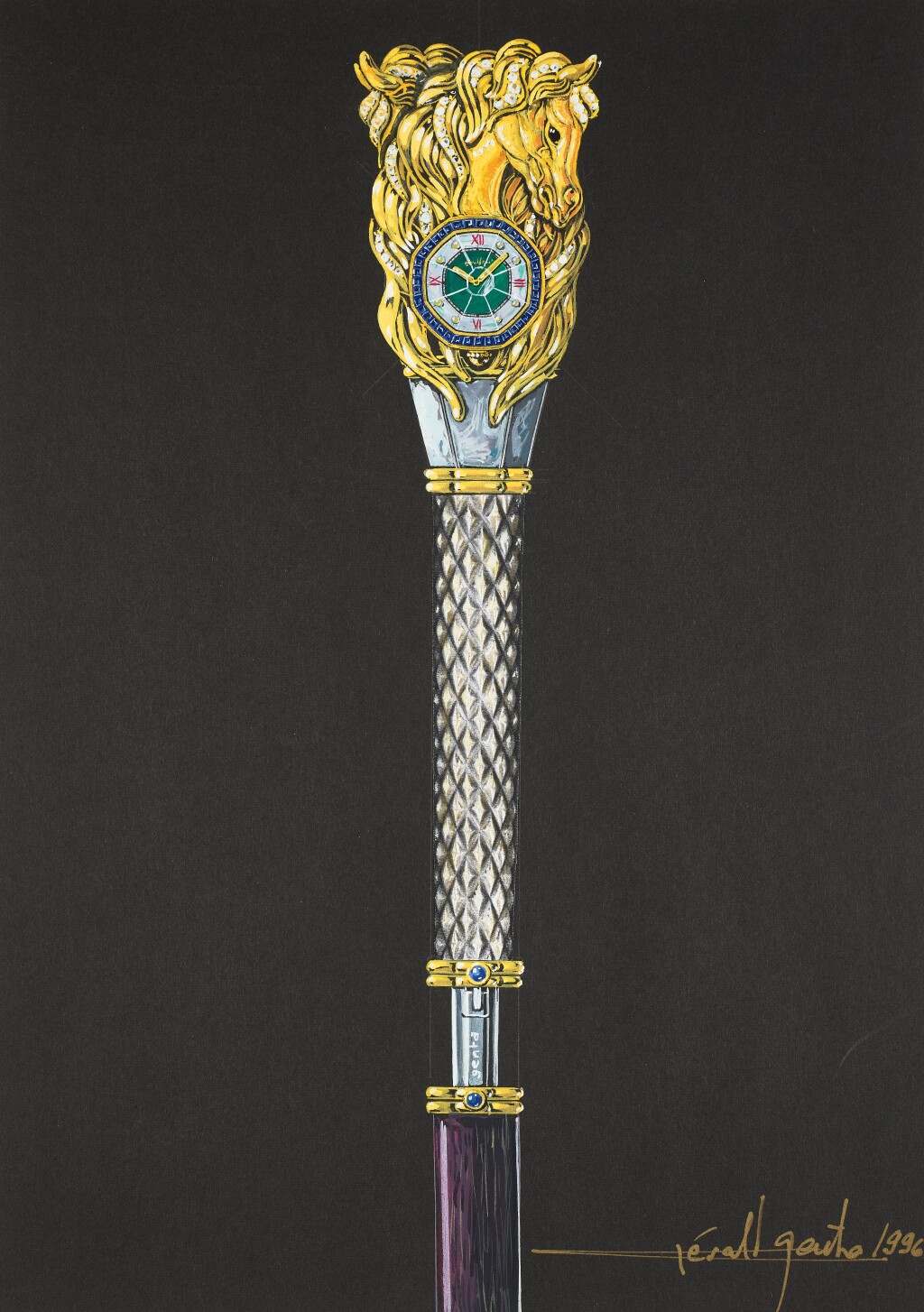 Gerald Genta's design of a sword cane.jpeg Gerald Genta's design of a sword cane