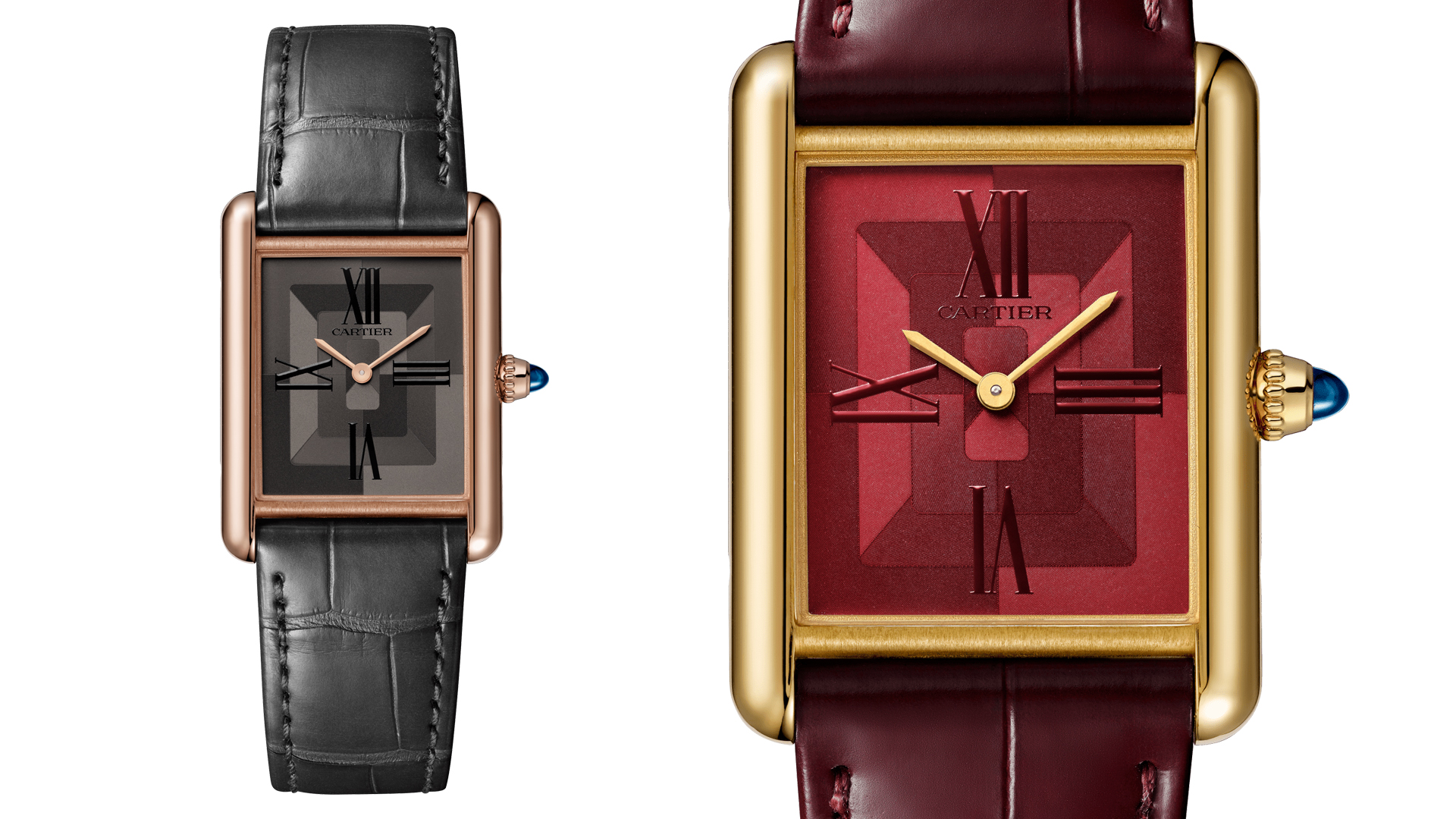 Tank Louis Cartier Red and Grey