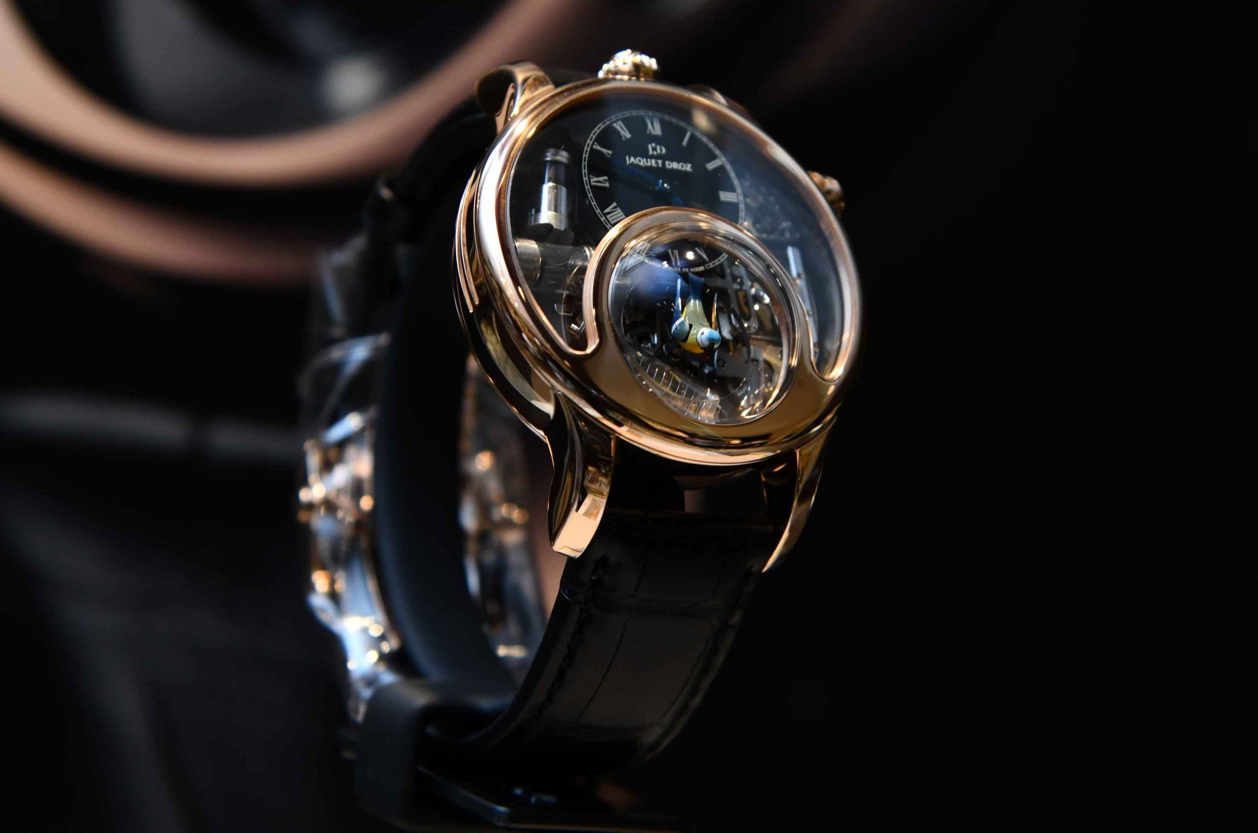 Jaquet Droz Charming Bird automaton watch One of only 25 pieces in the world, the watch was showcased for the first time India