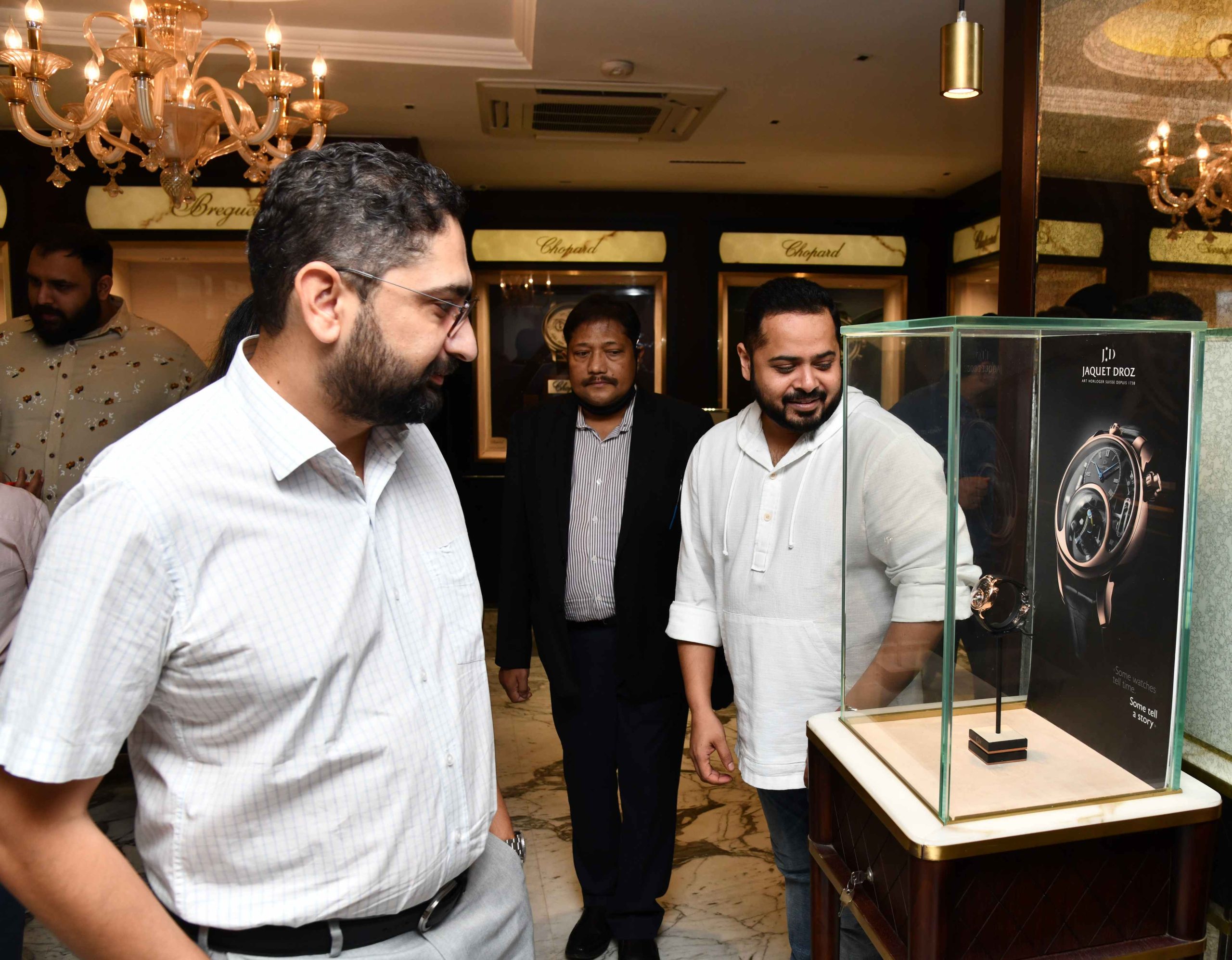 WathTime India x Jaquet Droz Rajat Prakash (right) with a friend