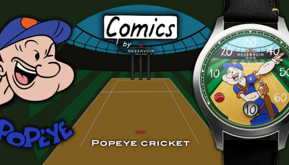 The Reservoir X Popeye Cricket, a limited edition for India, has the cartoon character wielding a bat