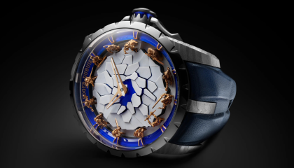 Roger Dubuis’ Titanium Damascus graces its Knights of the Round Table collection