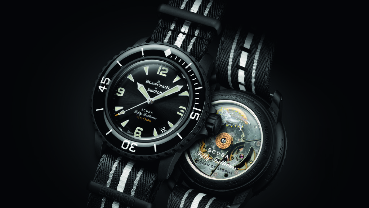Blancpain X Swatch’s new collaborative piece is the Ocean Of Storms
