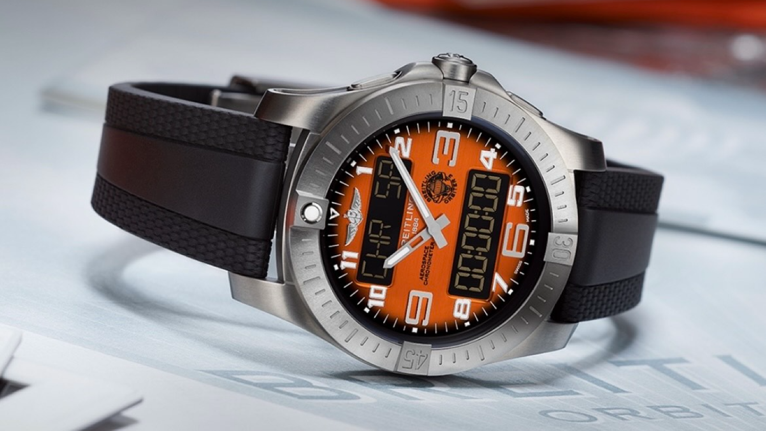 The new Breitling Aerospace B70 Orbiter flags off the brand’s 140th anniversary celebration