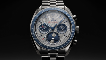 Two new Speedmaster Moonphase Meteorite watches at Omega
