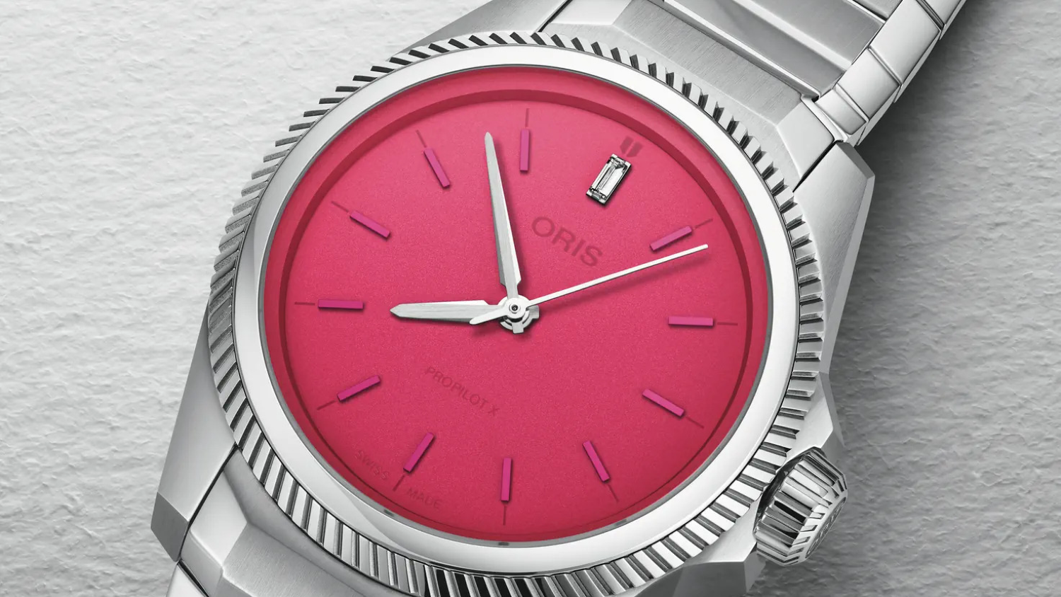 Loved the Oris Kermit? Now The Muppets collaboration expands with a ProPilot X Miss Piggy Edition