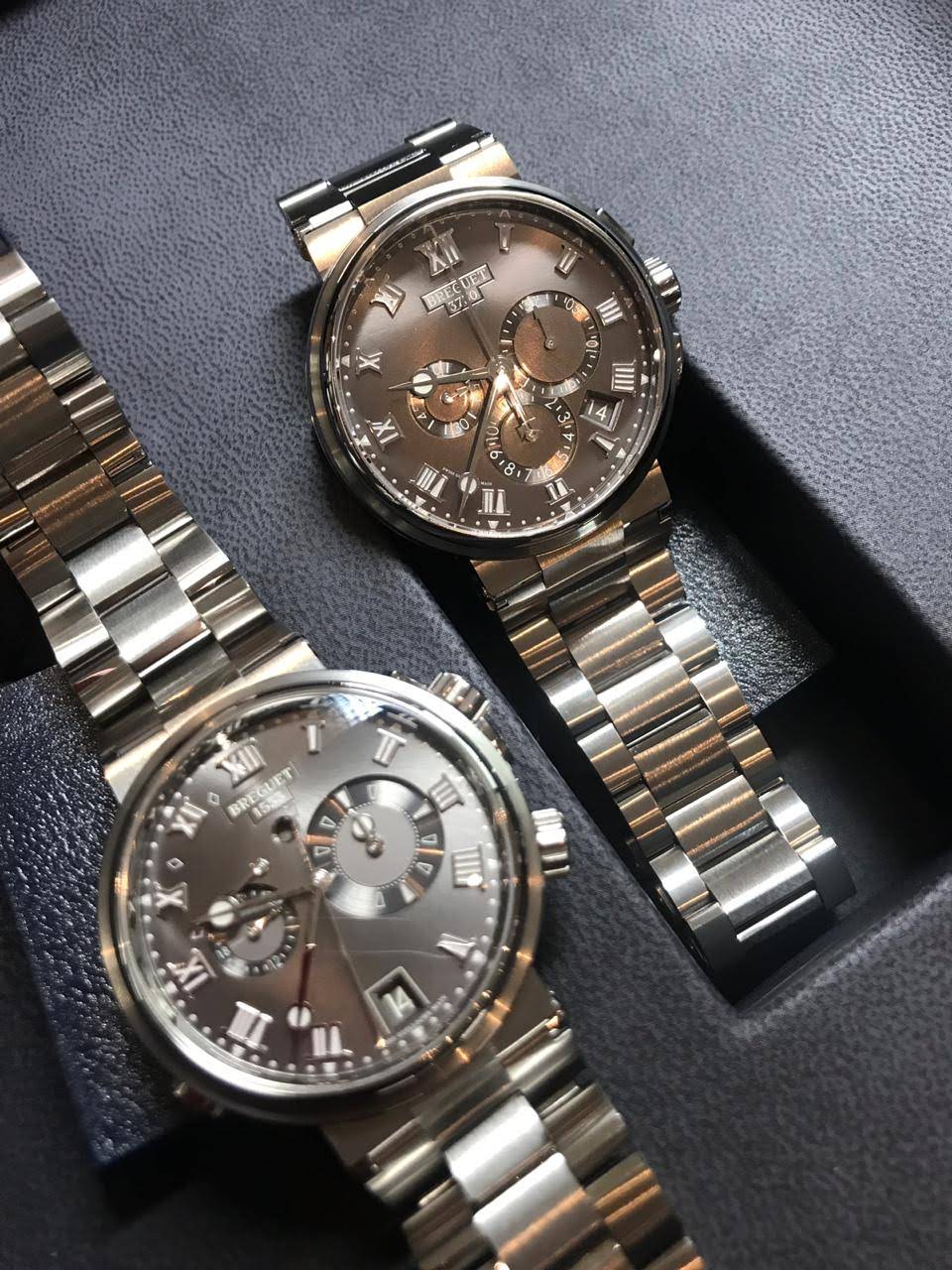 (left to right) Marine Alarme Musicale 5547 and Marine Chronograph 5527