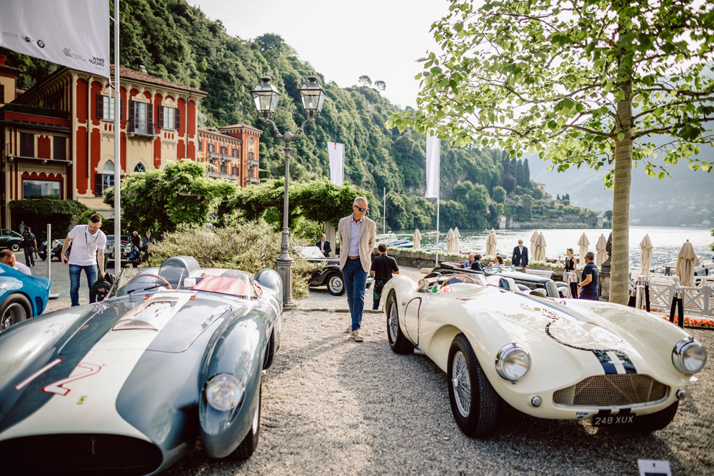 Lange CEO Wilhelm Schmid, on the left the winner car