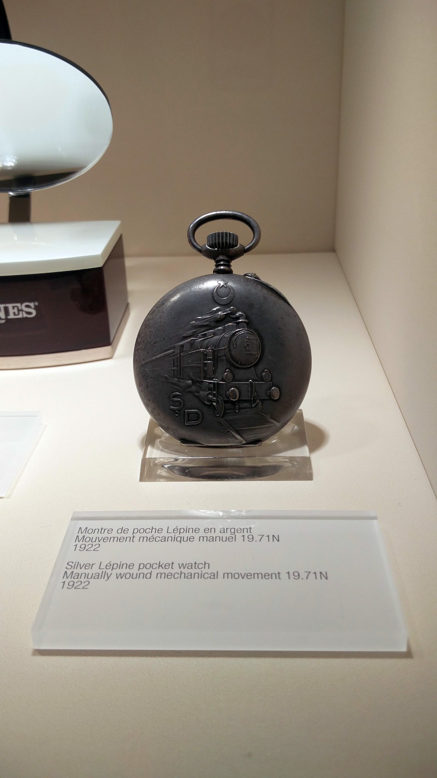 SilverLepine pocket watch, with a manually wound mechanical movement