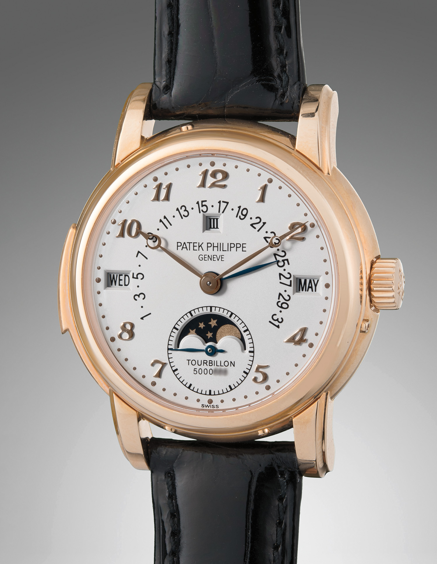 At the time of realisation in 2011, this specific ref. 5016R was said to be the most complicated wristwatch ever produced by the firm. Sold for $399,000.