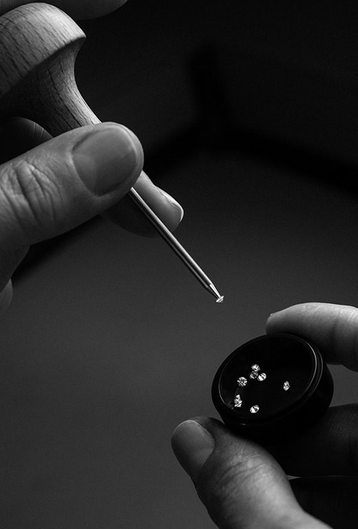 The first step includes selecting the perfect size of the stones. 