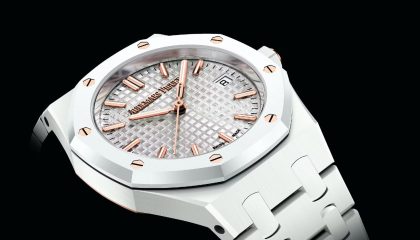 Audemars Piguet Unveils Royal Oak Automatic 34 in White Ceramic