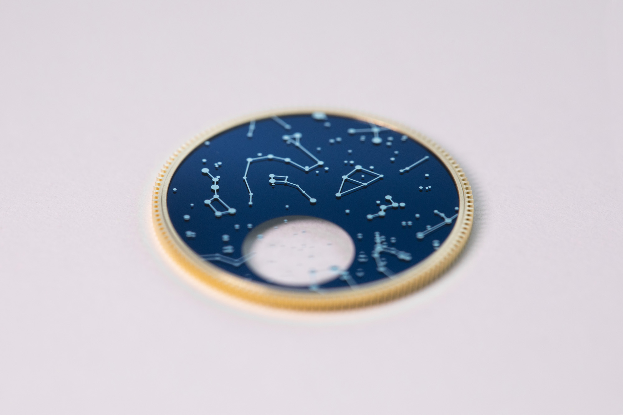 The orbital moon phase presenting the main constellations of Northern Europe