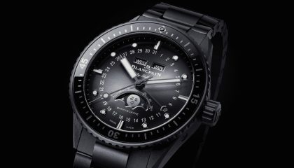 Blancpain’s Bathyscaphe Quantieme Complet Phases de Lune now in a new black ceramic case and high-tech ceramic bracelet