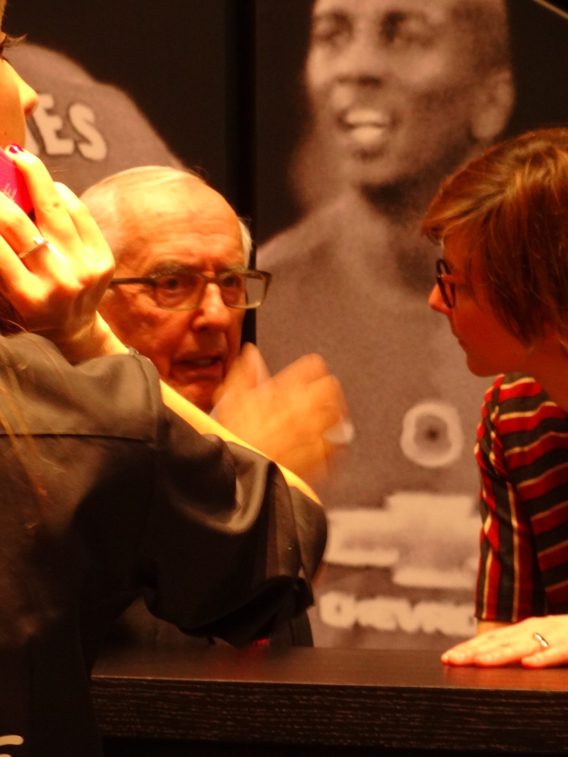 Spotted, the legendary Jack Heuer in front of the TAG Heuer booth.