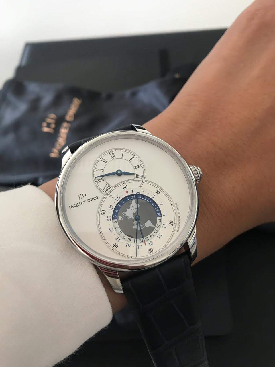 Grande Seconde Dual Time Silver