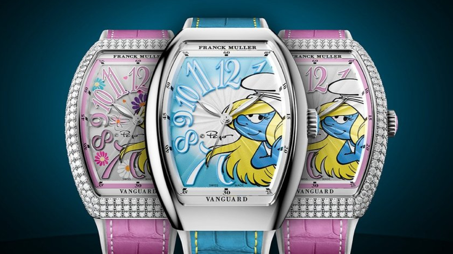 Franck Muller introduces six new limited edition Vanguard Smurfette watches
