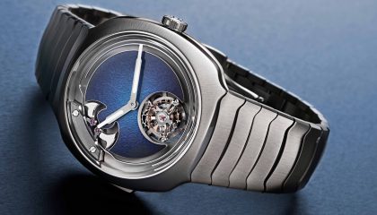 H. Moser & Cie. introduces a new Streamliner Concept Minute Repeater Tourbillon Blue Enamel