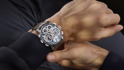 MB&F’s new Legacy Machine Sequential Flyback Platinum has twin chronograph and flyback function