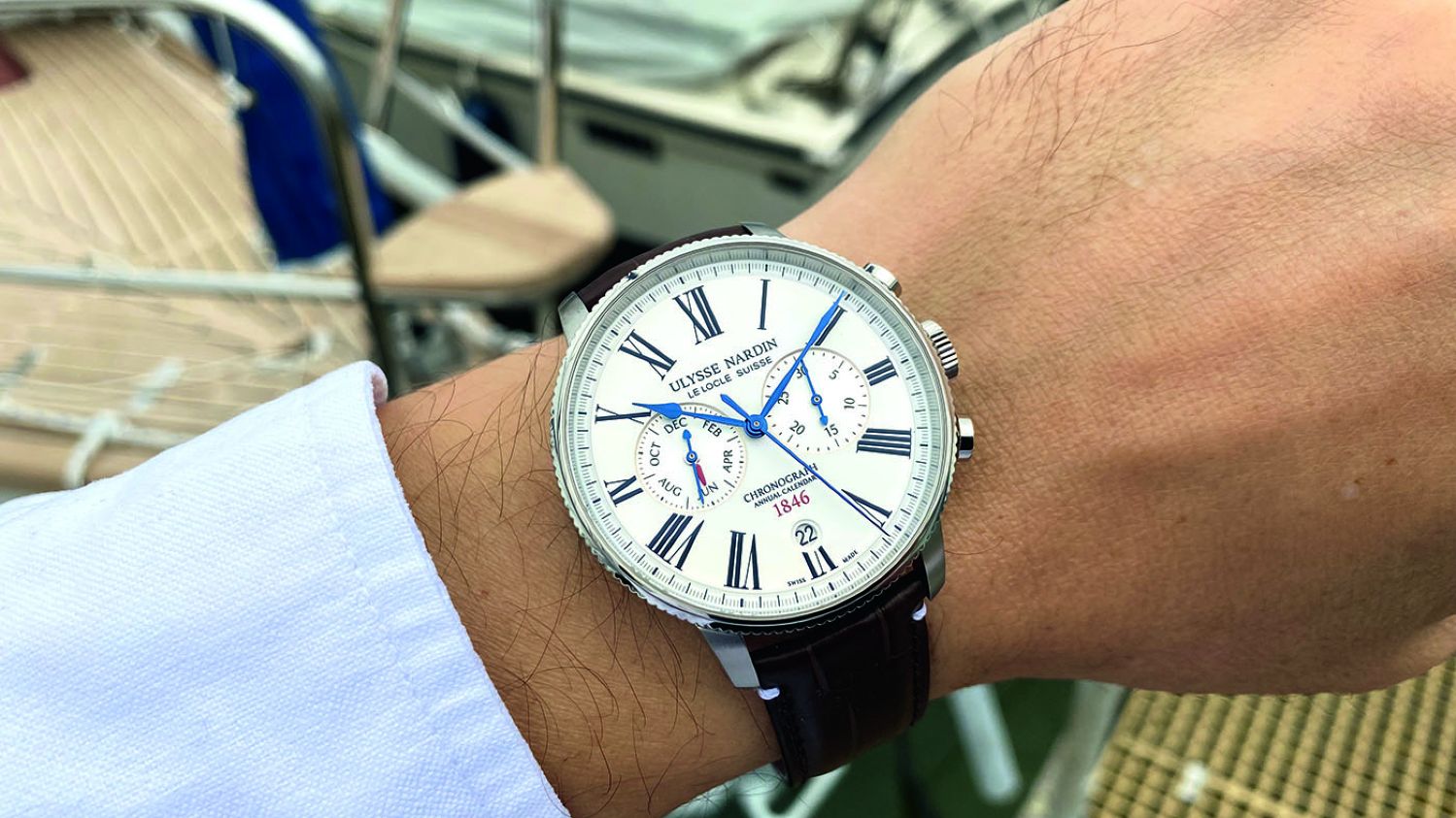 A closer look at the Ulysse Nardin Marine Torpilleur Chronograph with annual calendar