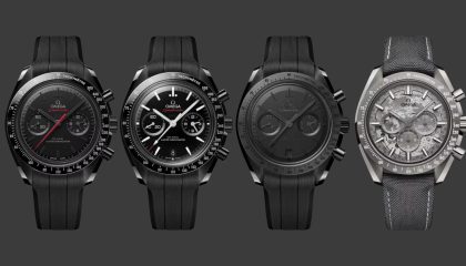 Omega introduces seven Speedmasters to its Dark and Grey Side of the Moon collection