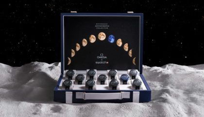 Omega to auction eleven sets of MoonSwatch Moonshine Gold suitcases with Sotheby’s for charity