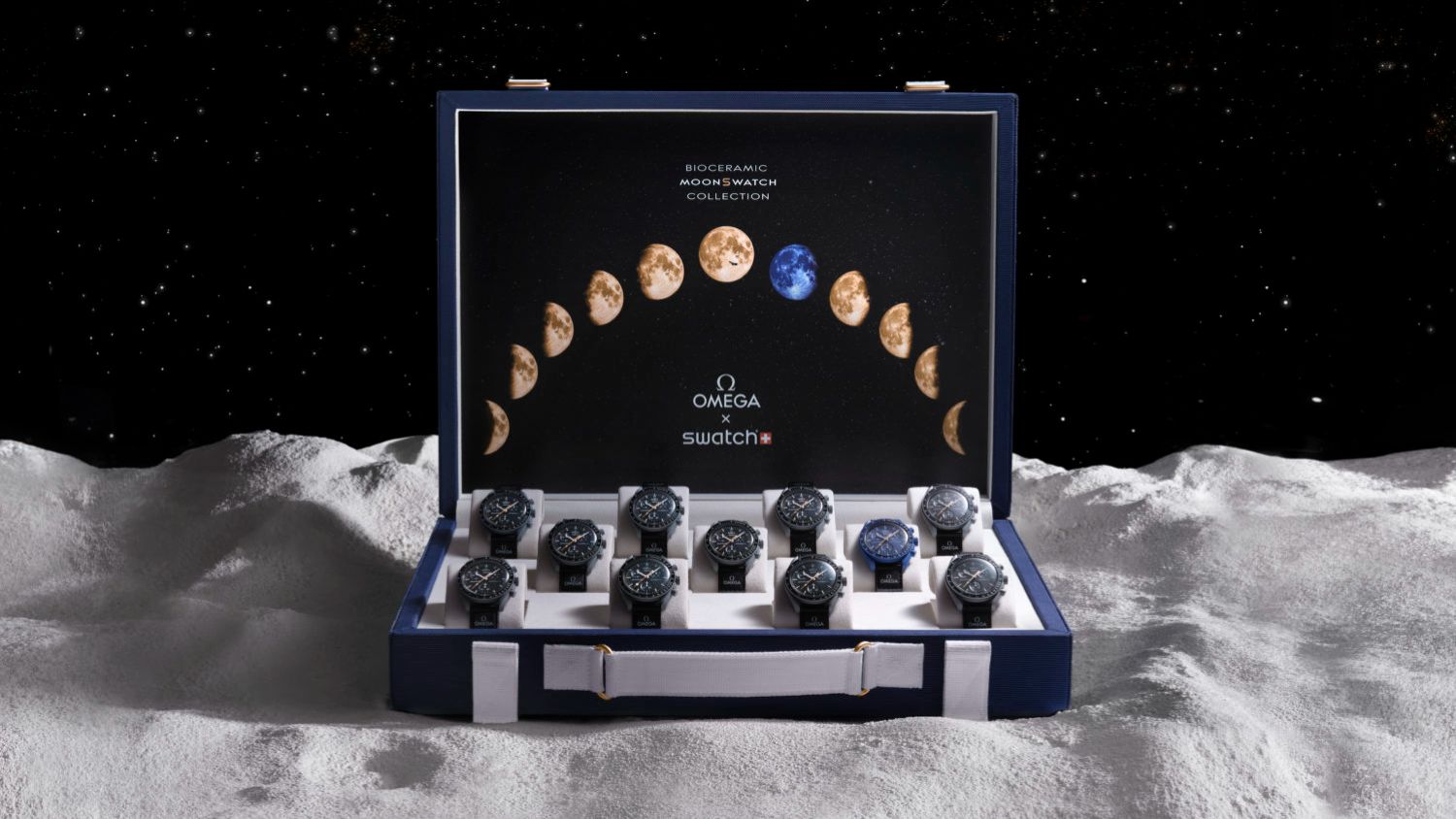 Omega to auction eleven sets of MoonSwatch Moonshine Gold suitcases with Sotheby’s for charity