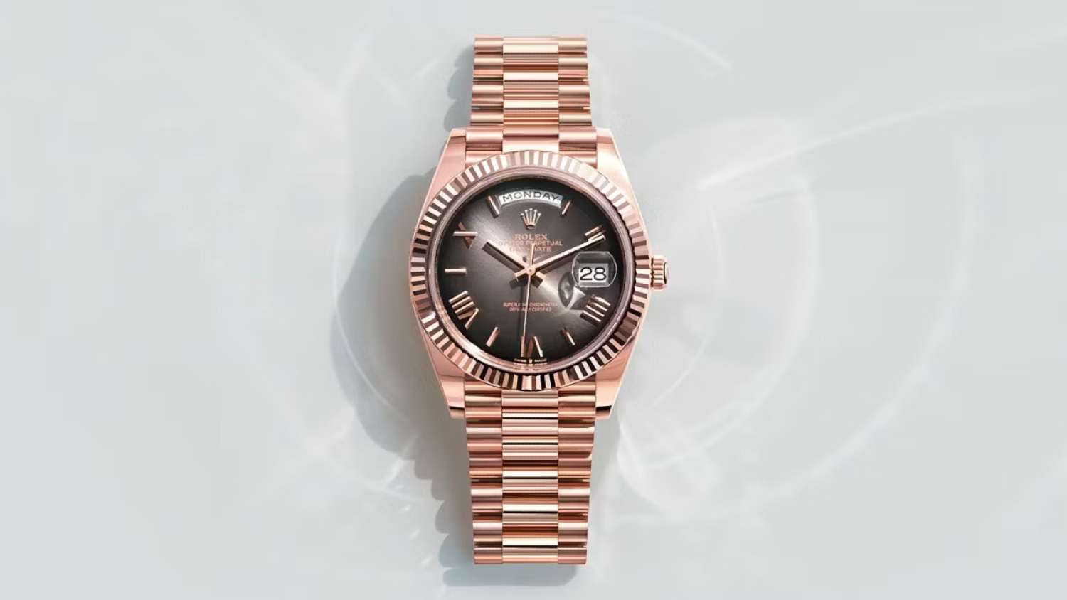 A new Rolex Oyster Perpetual Day-Date 40mm unveiled during 2024 Academy Awards