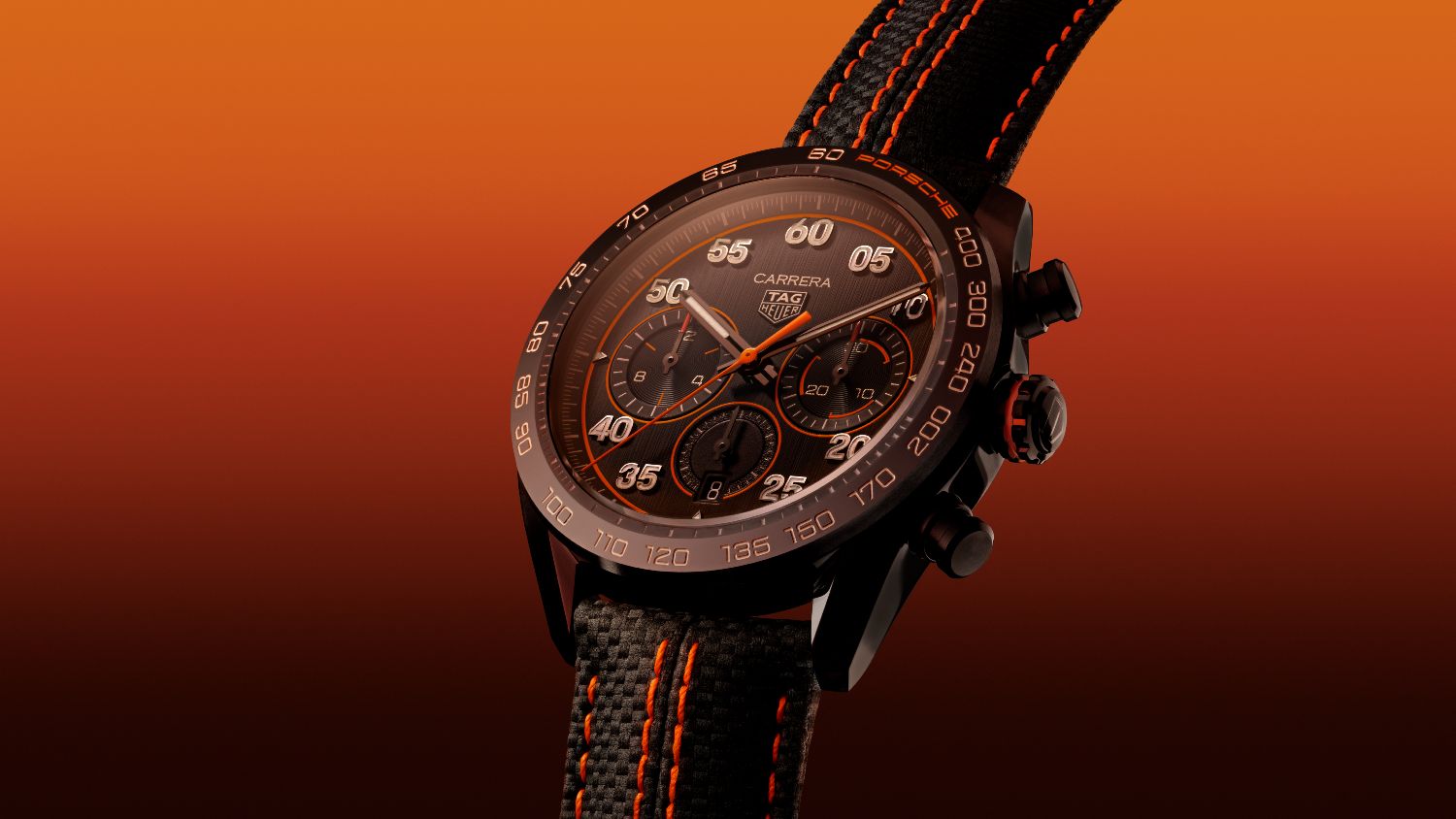 The new special edition TAG Heuer Carrera Chronograph x Porsche Orange Racing
