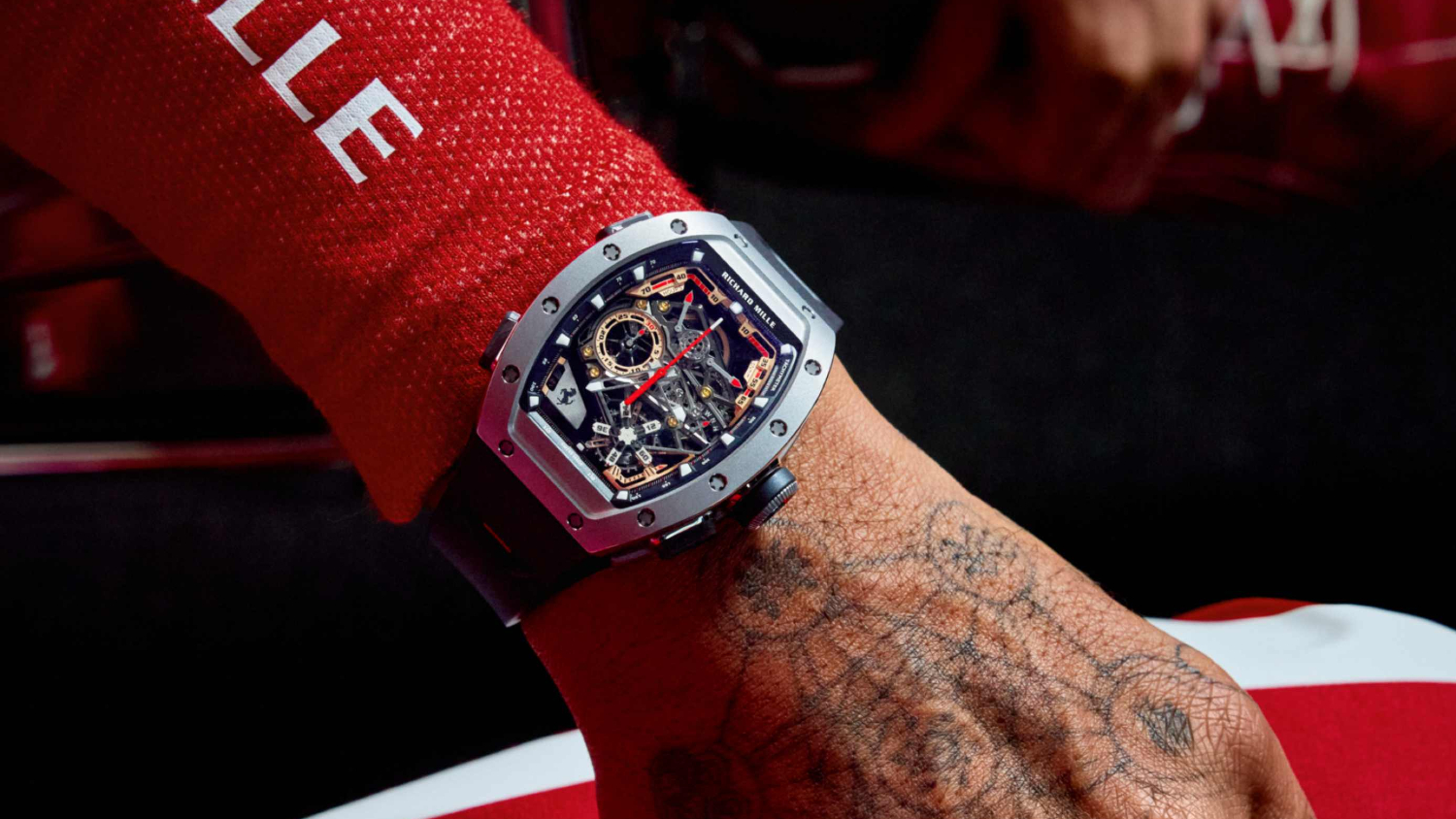 The Richard Mille RM 43-01 Tourbillon Split-Seconds Chronograph Ferrari is a horological masterpiece