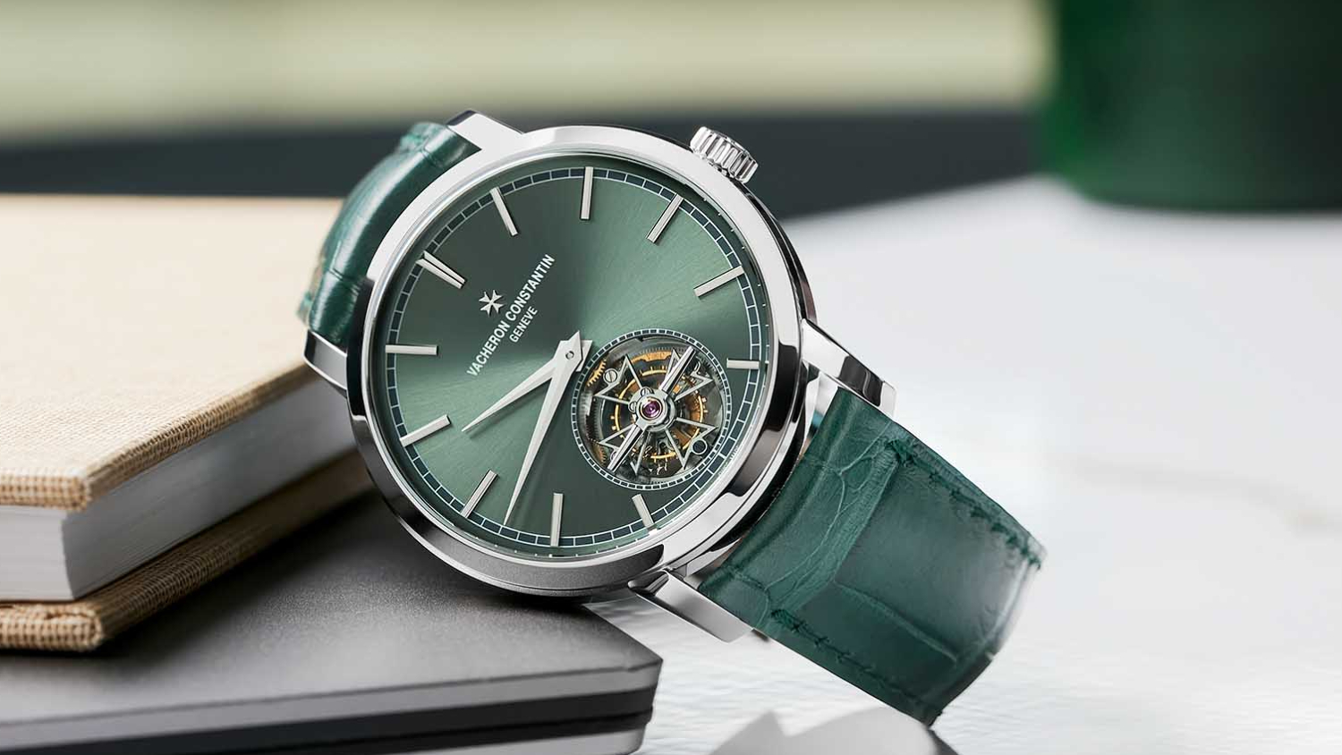 Perfect Balancing Act : Vacheron Constantin’s Traditionnelle Tourbillon with green dial and the Tourbillon with retrograde date