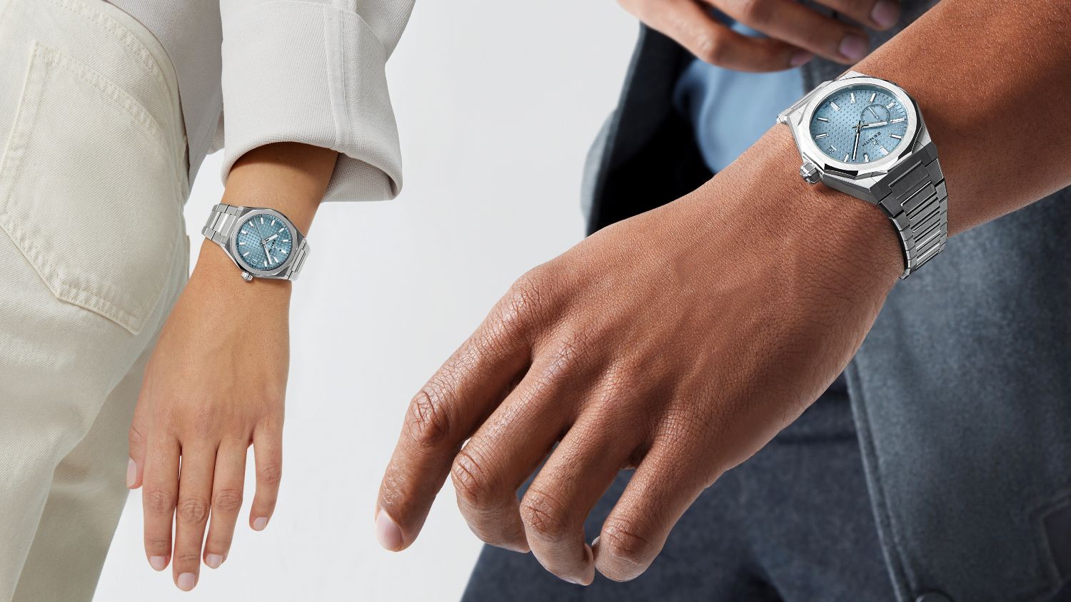 Three Zenith DEFY Skyline editions go icy blue