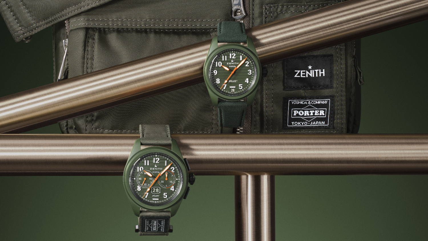 Zenith collaborates with Porter for two new Pilot watches