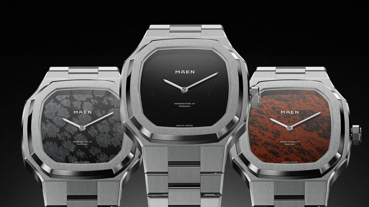 Maen Watches brings the Manhattan 37 Ultra-Thin in new stone dials