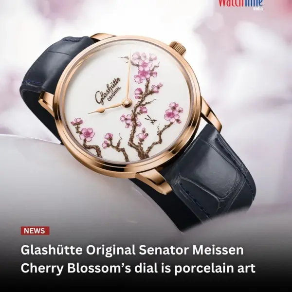 The Glashütte Original Senator Meissen Cherry Blossom (Ref. 1-36-16-05-05-01) is created through